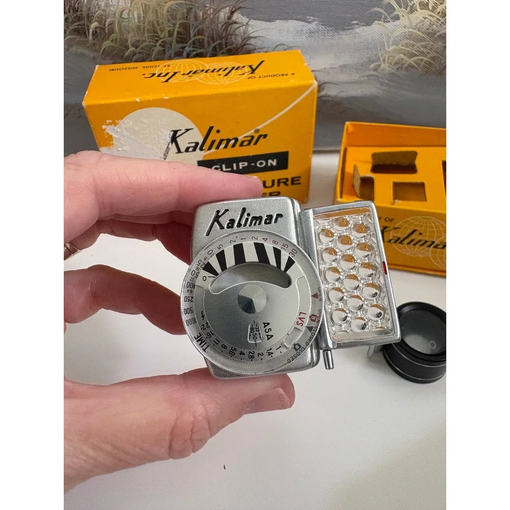 Vintage Kalimar Clip-On Exposure Meter Model 2031 Made in Japan with Box & Case